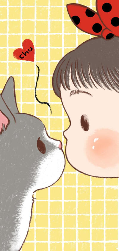 猫与女孩 插画 By_ej.jieum