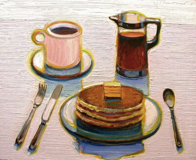 美国画家 Wayne Thiebaud 绘画作品