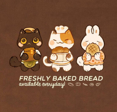 猫与美食 插画 By_nao