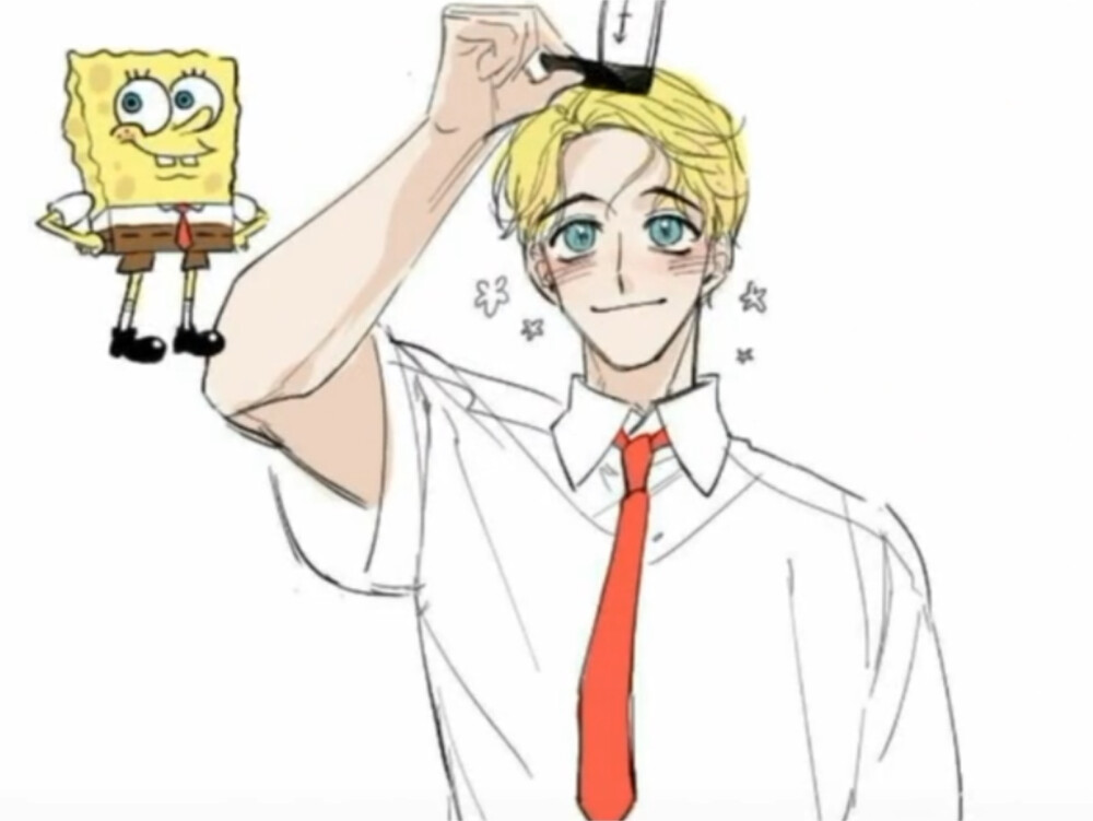 手绘表情包 海绵宝宝拟人