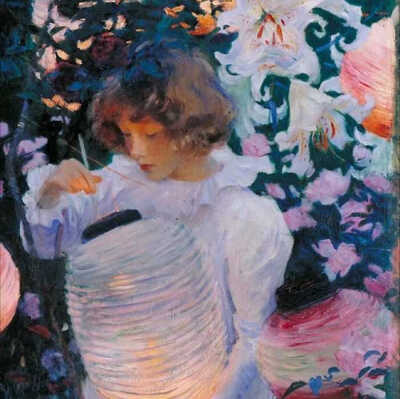 油画 复古男孩女孩