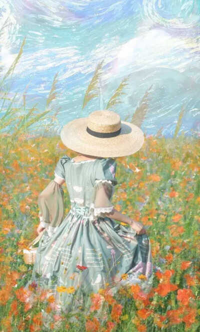 油画 复古男孩女孩