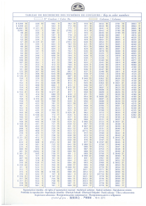 DMC绣线色卡对照图