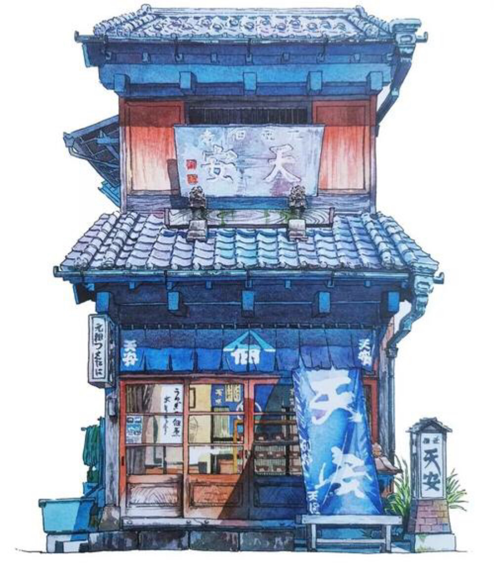 水彩建筑
日式
杂货店