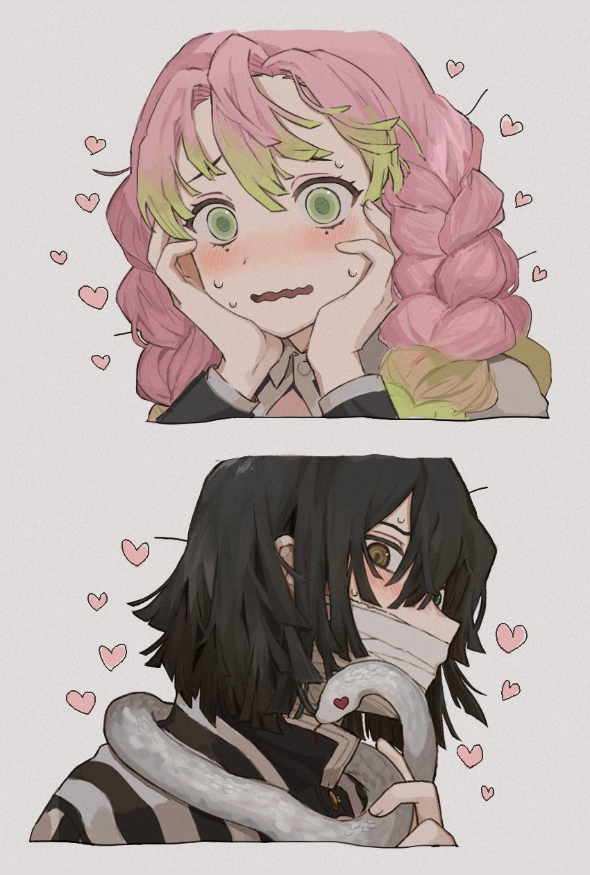 鬼灭之刃# 甘露寺蜜璃与蛇蛇!好可爱 (twi ticocoko)