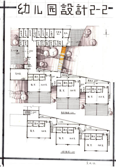 今日分享三：幼儿园设计（第一弹）--大禹手绘建筑快题优秀作品欣赏