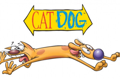 2004年《猫狗/Catdog》是世界著名的有线儿童频道——尼克国际儿童频道（Nickelodeon）的优秀原创卡通片，风靡全美。这个动物一边是猫一边是狗（如图），被称作“猫狗”。
它们从出生时就“住在一起”，这不是件容易…