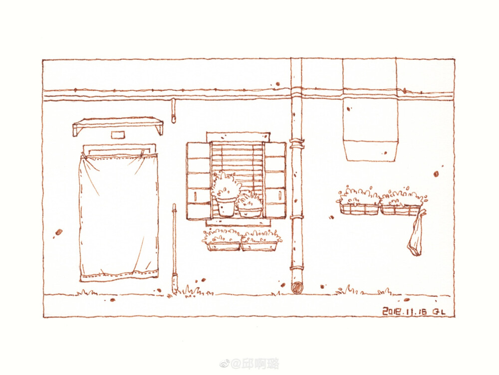 居然找到了照片转的画，来自邱啊璐的微博