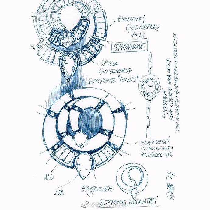 宝格丽 Serpenti 设计图