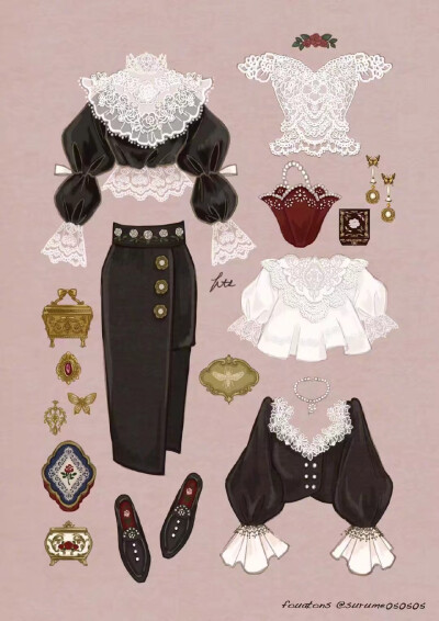 #服装搭配#绘画素材
画师：ふゆ