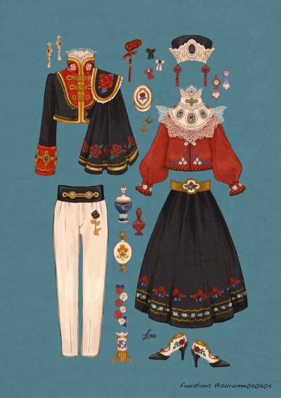 #服装搭配#绘画素材
画师：ふゆ
