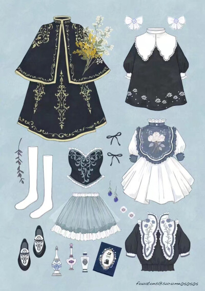 #服装搭配#绘画素材
画师：ふゆ