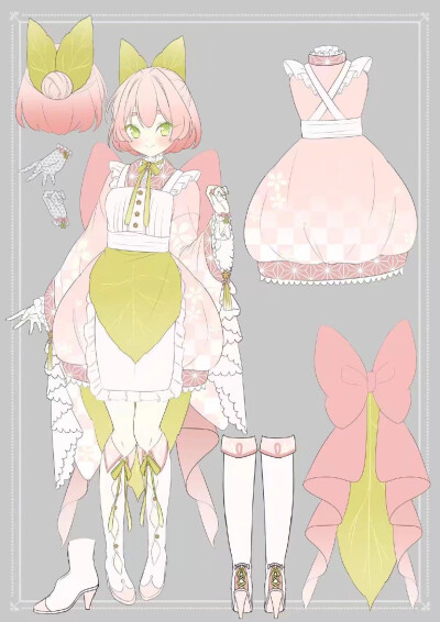 #服装搭配#绘画素材 人设参考
画师：ふゆ