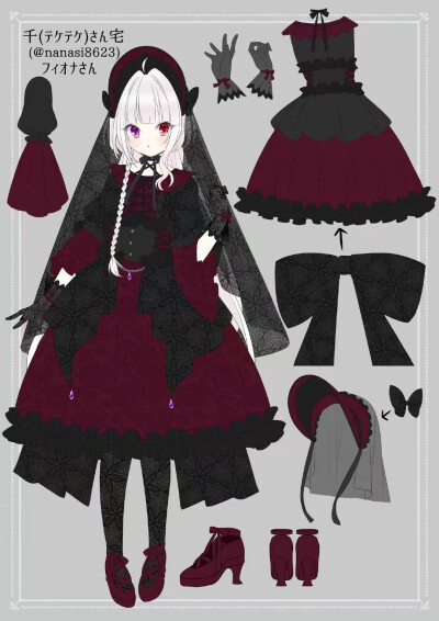 #服装搭配#绘画素材
画师：ふゆ