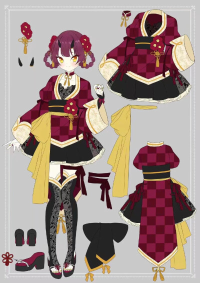 #服装搭配#绘画素材
画师：ふゆ