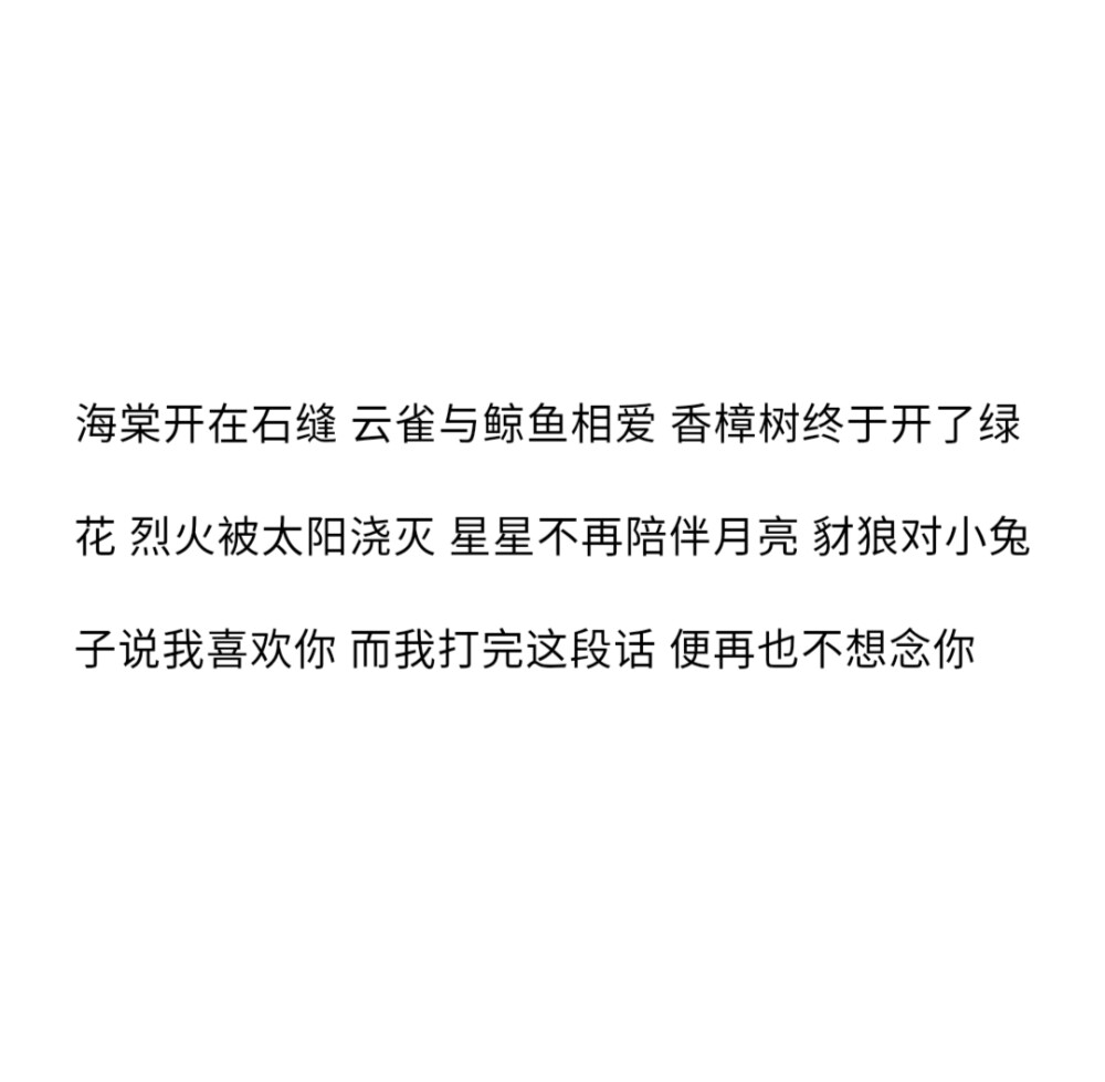 世界上最浪漫的事是爱一个人爱了一生
☆备忘录☆文字☆句子☆拿图点赞关注
