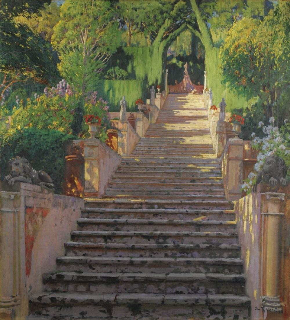 The Old Stairs, Raixa by Santiago Rusiñol (Spanish, 1861–1931)