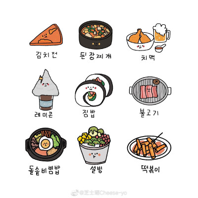 超萌食物插画