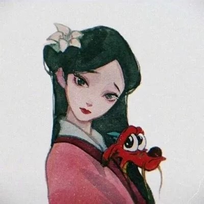 插画师阿莘 迪尼斯公主 手绘 头像