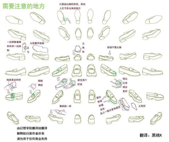 鞋子绘制
微博搬运@Sai资源库