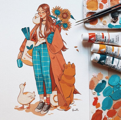 少女 插画 By_Sibylline Meynet