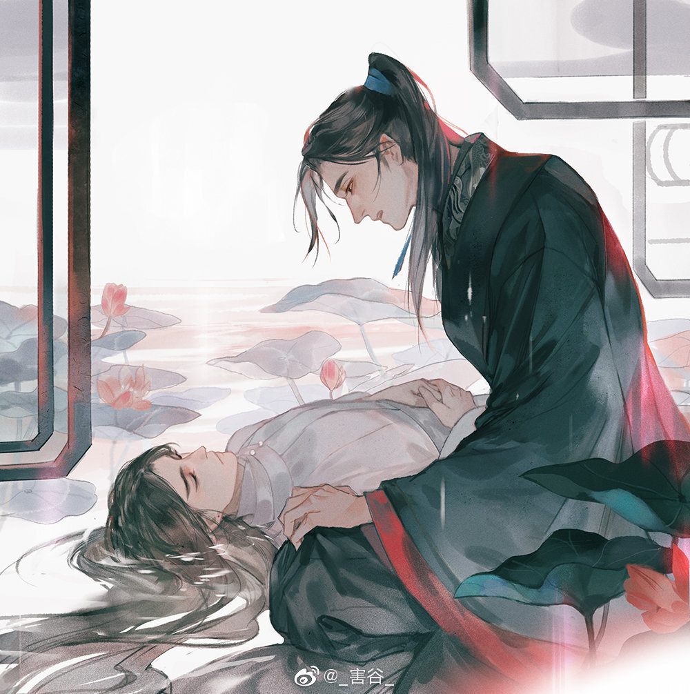 #二哈和他的白猫师尊#
画师:害谷