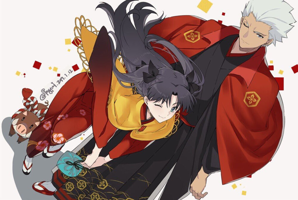 Fate 弓凛 画师 钥匙君 - 堆糖，美图壁纸兴趣社区