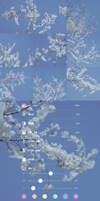 一些常用到的手机调色思路参考
摄影：@川淺小蘇打 ​