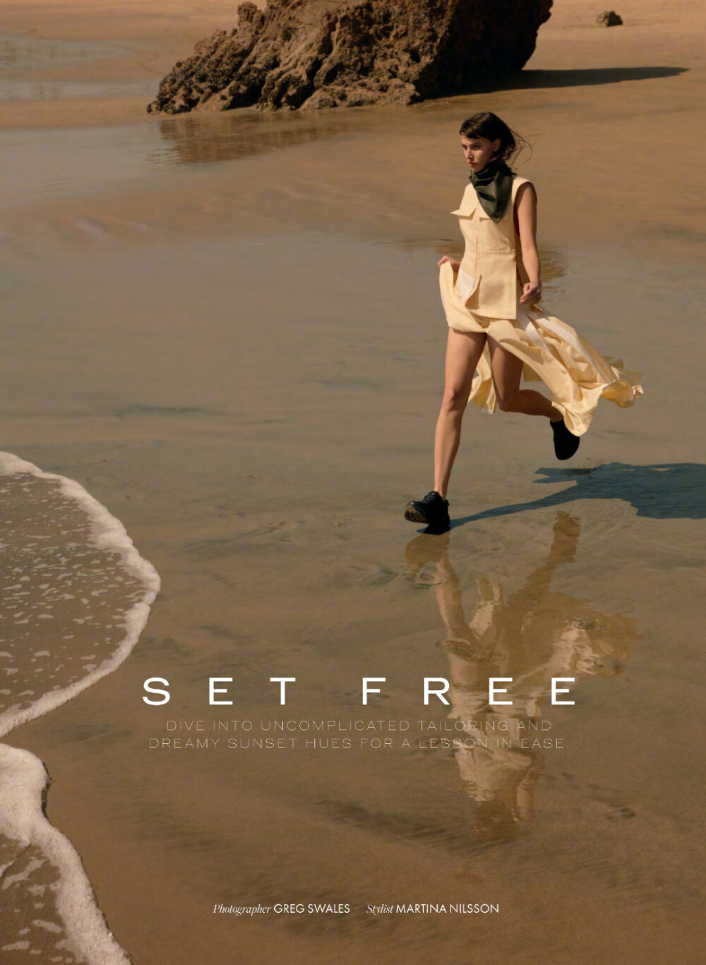 Elle Canada June 2020. 加拿大版ELLE 6月刊 "Set Free"主题, 暖色调的海边大片.
模特: Ruby Aldridge.
摄影: Greg Swales. ​​​