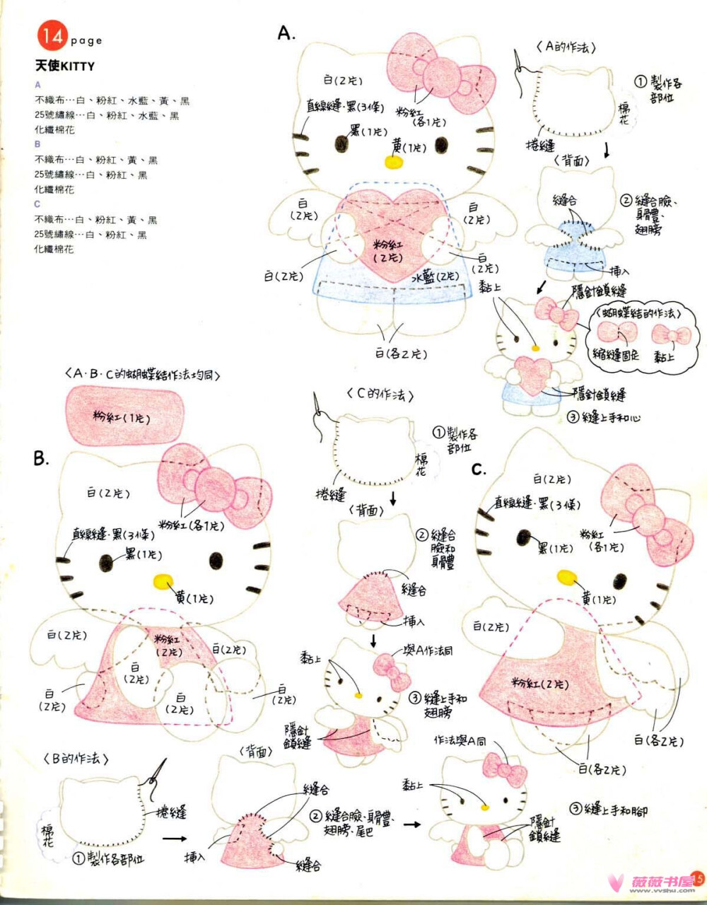 玩偶-《凯蒂猫不织布娃娃与随身配件》