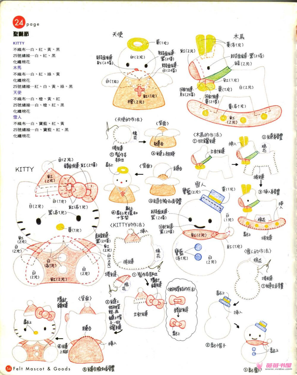 玩偶-《凯蒂猫不织布娃娃与随身配件》