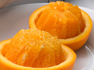 一人の食 Orange presentation (half orange)