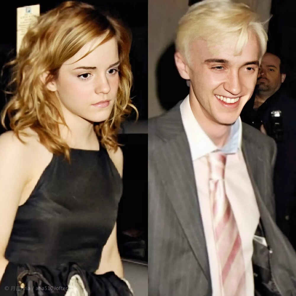 德赫 汤艾
Hermione Granger, Emma Watson; Draco Malfoy, Tom Felton