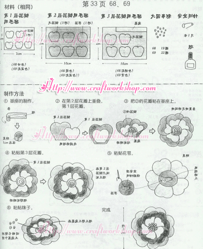 不织布花朵