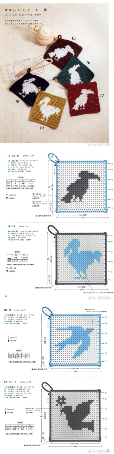 方格图案 大嘴鸟