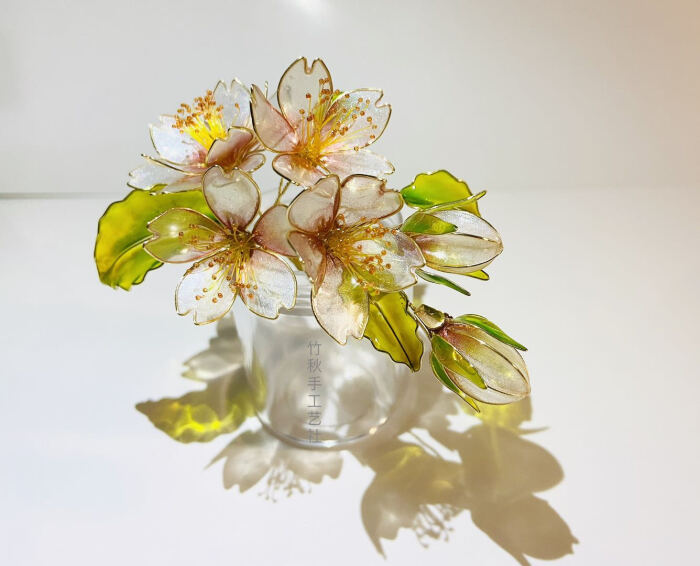 手工定制造花液樱花发簪发夹发梳日常汉服古风盘发和服和风头饰 堆糖 美图壁纸兴趣社区