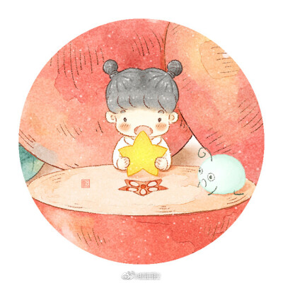 #手绘##插画# 作者：@兮零
《一起来吃水果吧！》系列插画
又到了吃西瓜的季节啦 (*^▽^)/★*☆
#每日一画# ​