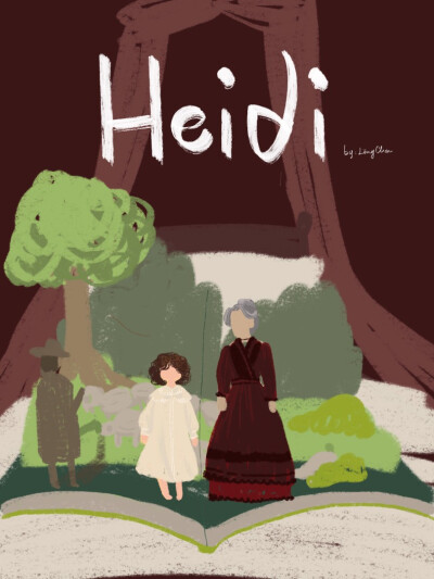 插画海报 Ⅱ 海蒂和爷爷 Heidi
