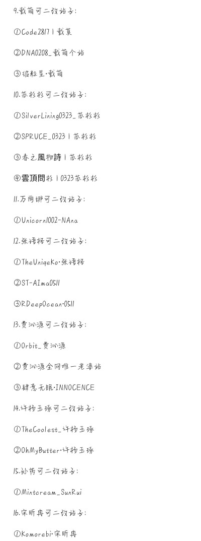 总结了一下我找到的可二改站子 如果现在有不可以二改的站子了麻烦告知一下 新加的评论区更新