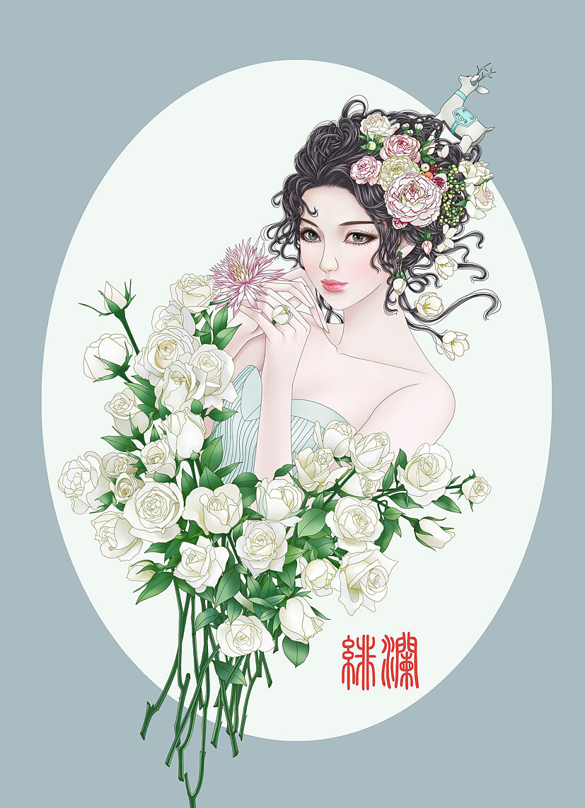 手绘插画国风美图壁纸