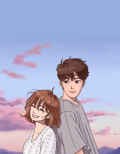 情侣插画