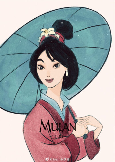 微博原创画师@Juan－tx软糖
迪士尼公主 花木兰头像
搬运出处见水印 抱图点赞