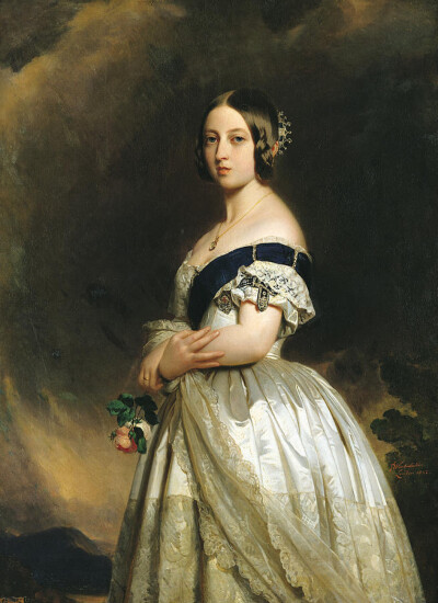 Franz Xaver Winterhalter-Studio Of Winterhalter Queen Victoria 1842 英国维多利亚女王