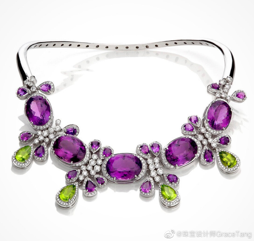 紫水晶 橄榄石 项链