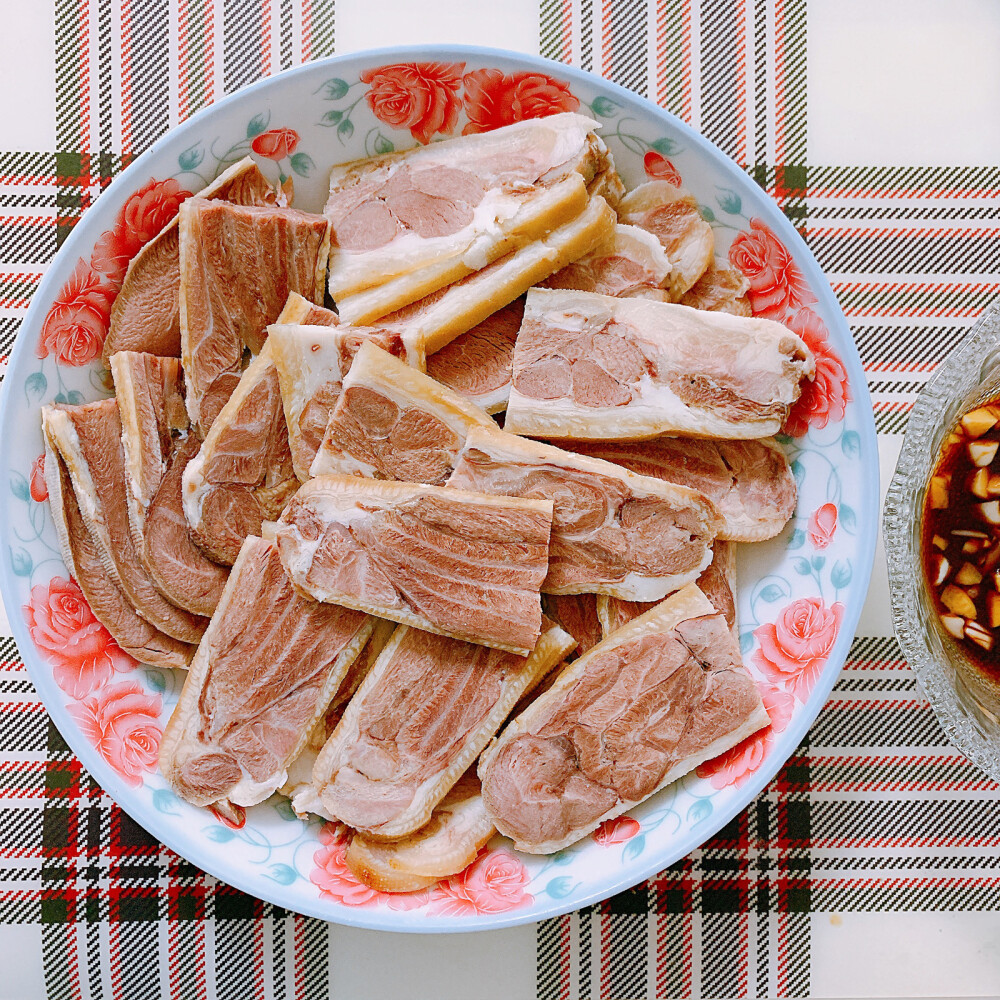 (肘子肉花＋蒜酱)下厨房app:小小橙王