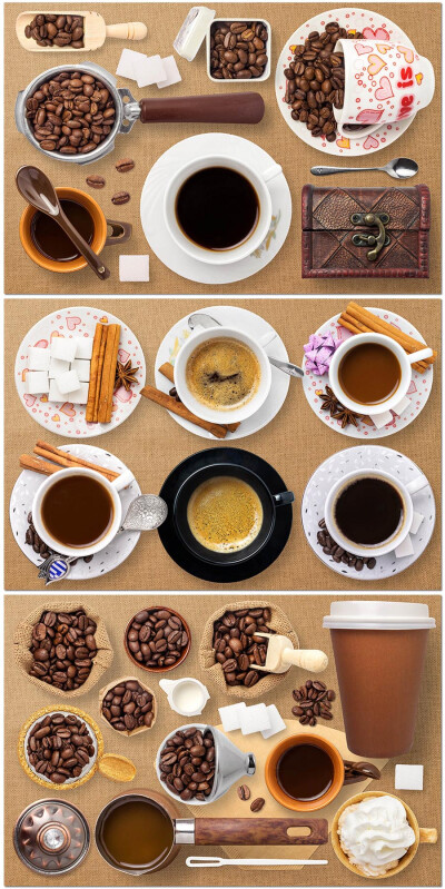 咖啡店咖啡厅咖啡杯咖啡豆下午茶咖啡场景模型海报设计ps模板素材