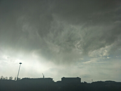 眼前下雨了身后天晴了