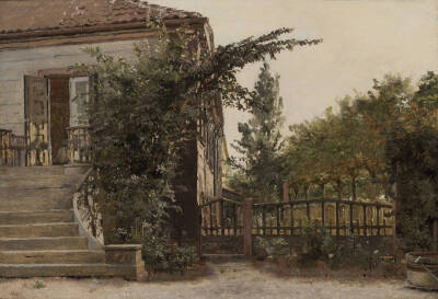 The Garden Steps Leading to the Artist’s Studio on Blegdammen, c.1845 by Christen K?bke (Danish, 1810–1848) ???