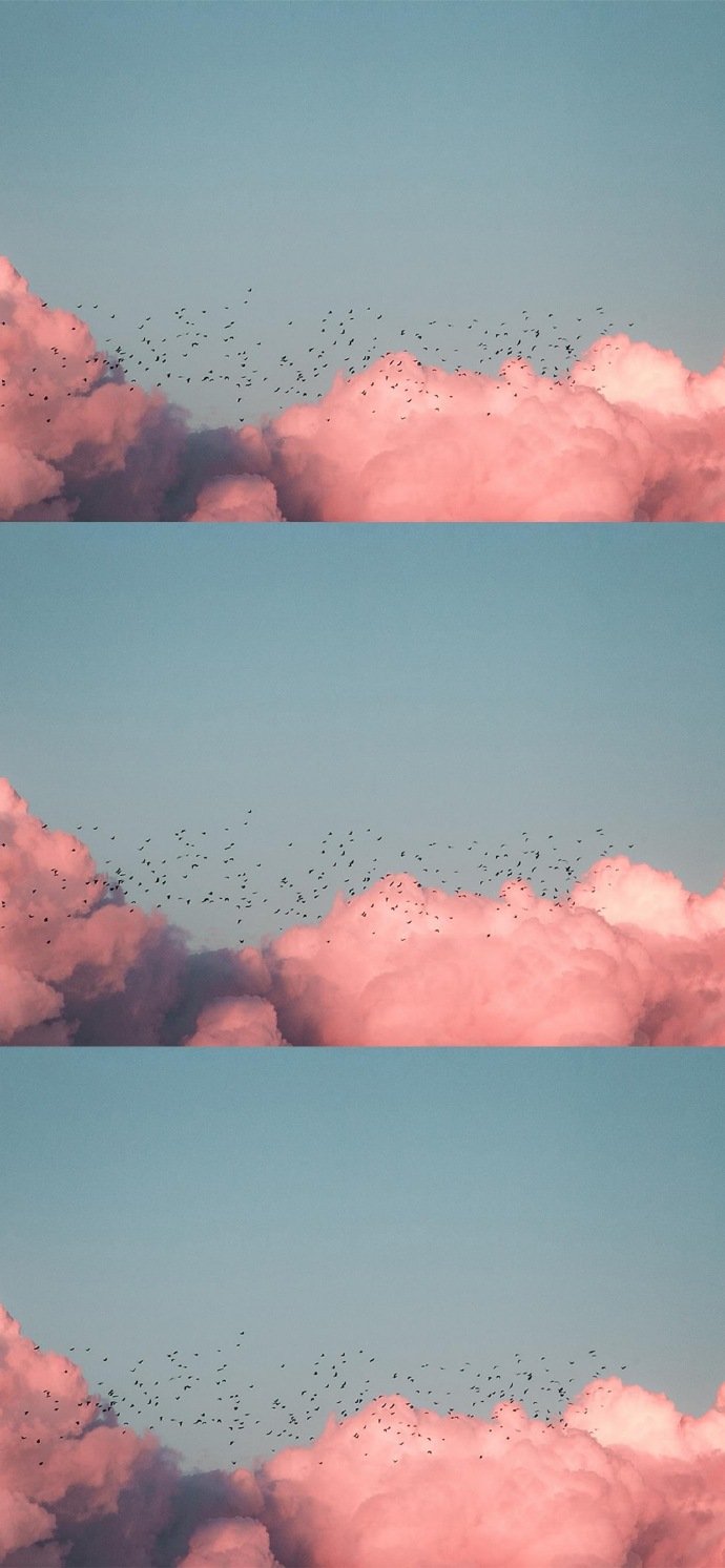 壁纸 三屏 情侣 云朵