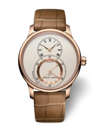 雅克德罗(Jaquet Droz)2020新款 日期显示大秒针
J007023200
J007023200，18K红金表壳，双层象牙色大明火珐琅表盘，配18K红金镶饰。